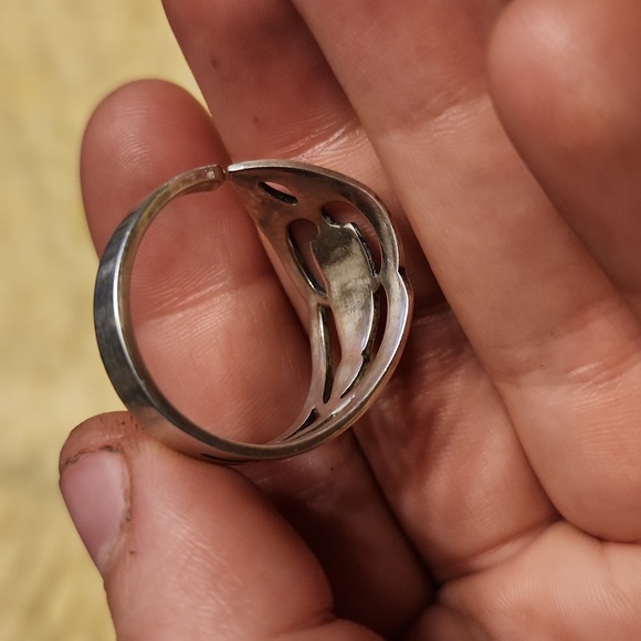 Artisan Made Spoon Ring Sterling Silver Sz 13 - Picture 4 of 6
